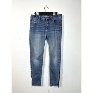 Free People Women's Size 29 Skinny Denim Jeans Zip Ankle Medium Urban Outfitters